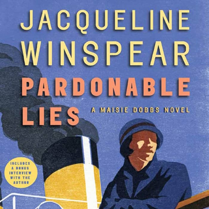 Book cover for Pardonable Lies by Jacqueline Winspear with featured deal banner