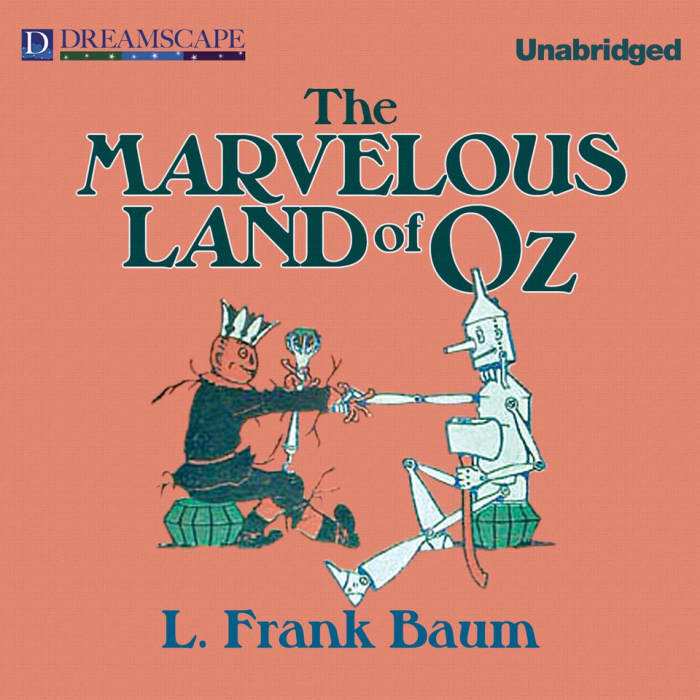 Book cover for The Marvelous Land of Oz by L. Frank Baum with featured deal banner