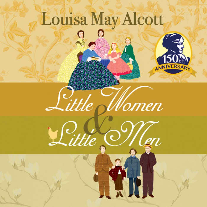 Book cover for Little Women & Little Men by Louisa May Alcott with featured deal banner