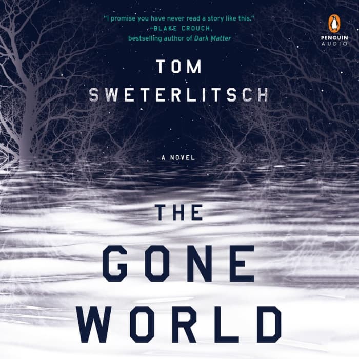 Book cover for The Gone World by Tom Sweterlitsch with limited-time offer banner