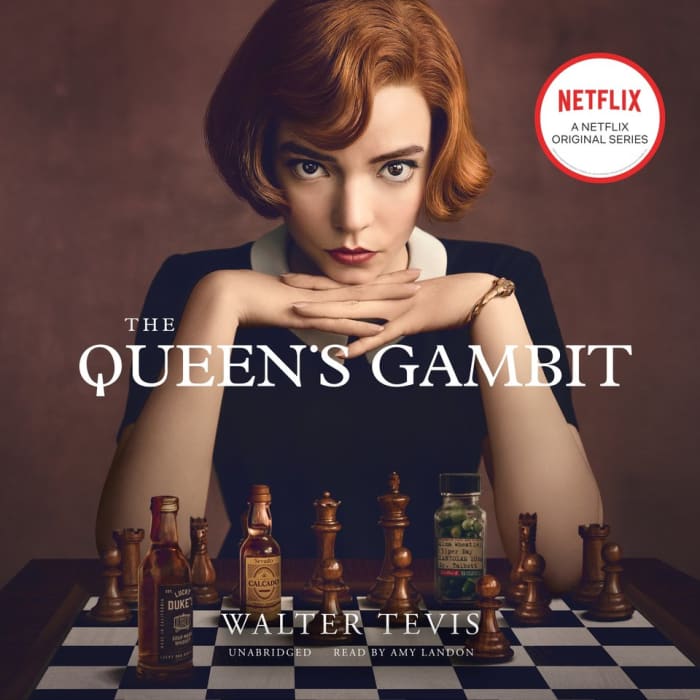 Book cover for The Queen's Gambit by Walter Tevis with featured deal banner