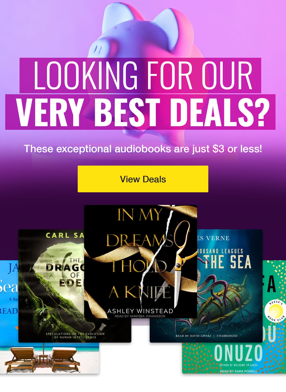 Audiobook Deals for $3 or Less