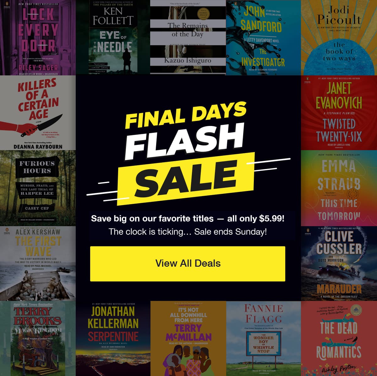 Final Days: Flash Sale on Big Name Authors