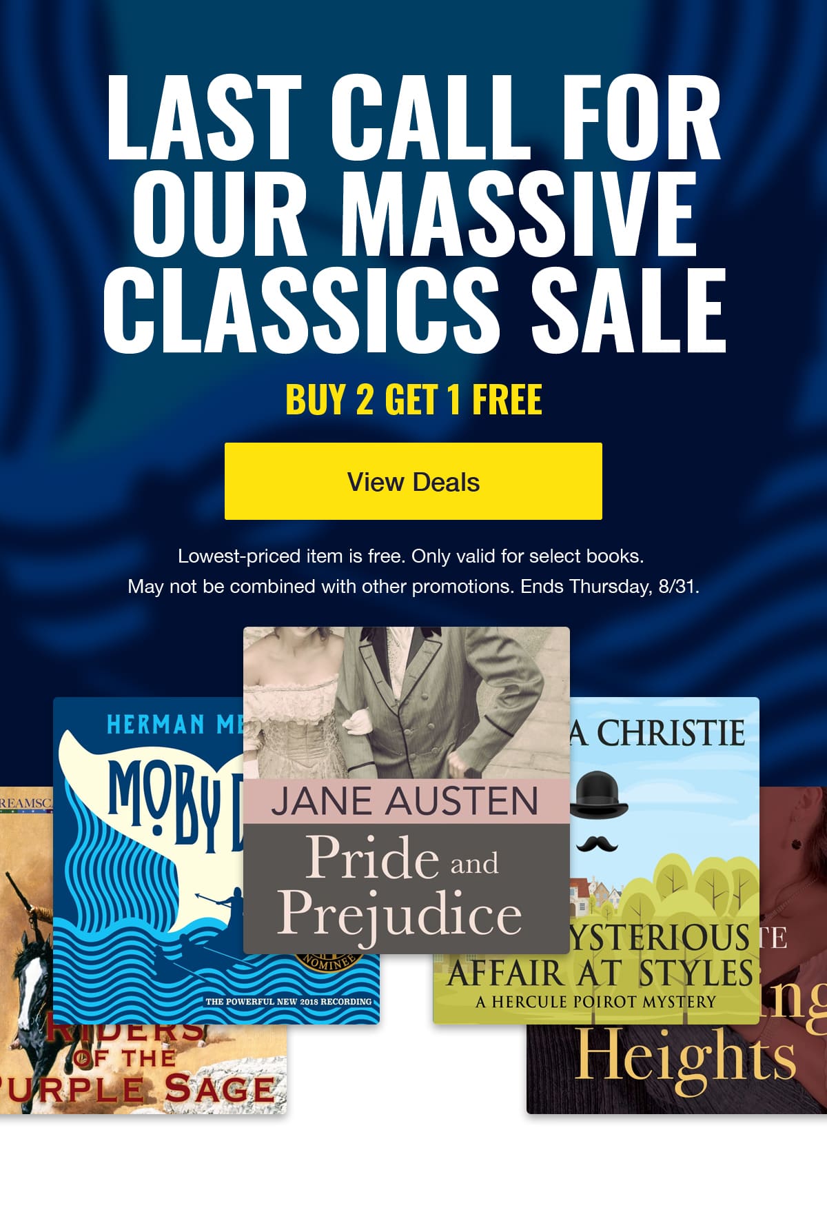 LAST CALL FOR OUR MASSIVE CLASSICS SALE: Buy 2 Get 1 Free