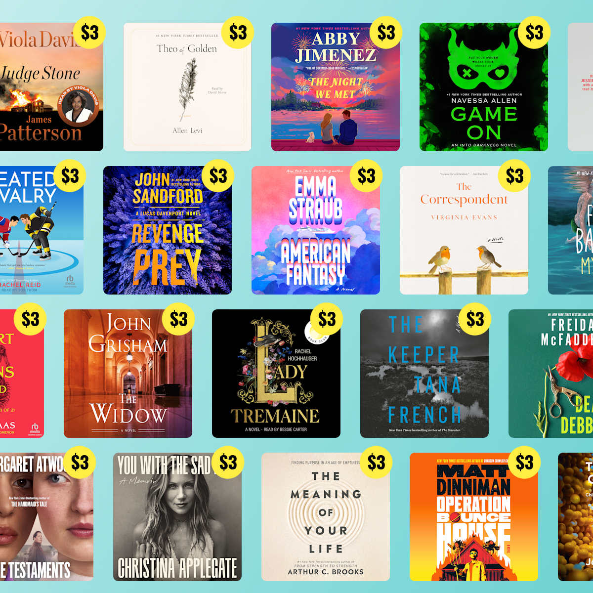 various book covers for $3