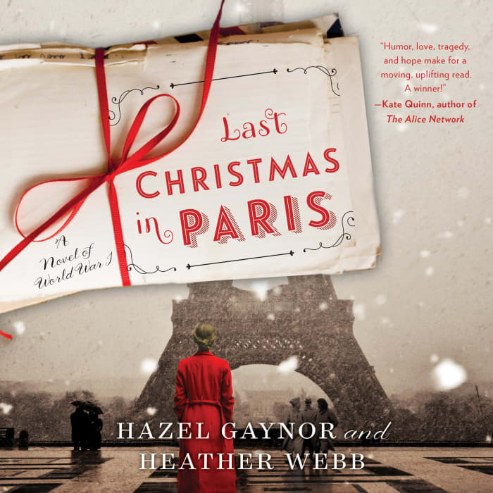 Book cover for Last Christmas in Paris by Heather Webb & Hazel Gaynor with featured deal banner