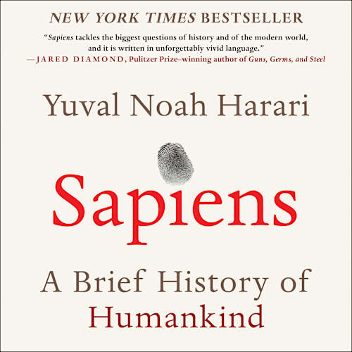 Book cover for Sapiens by Yuval Noah Harari