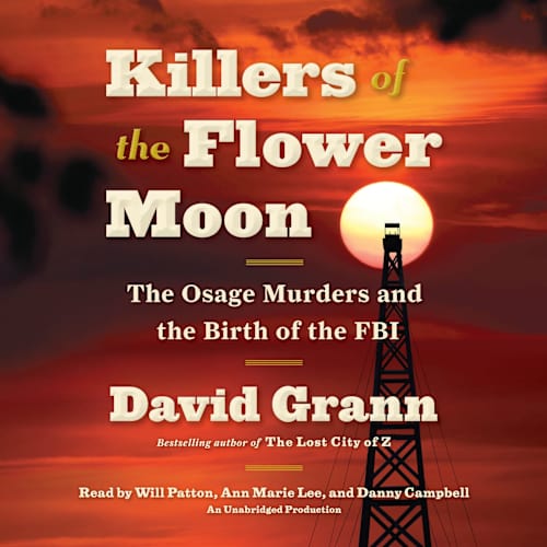 Book cover for Killers of the Flower Moon by David Grann