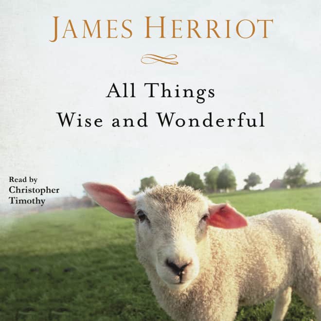 Book cover for All Things Wise and Wonderful by James Herriot with hot deal banner