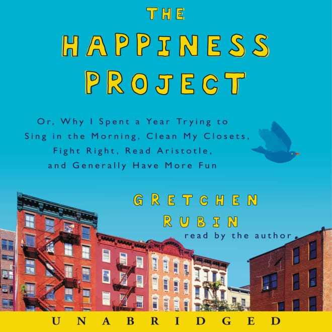 Book cover for The Happiness Project by Gretchen Rubin with hot deal banner