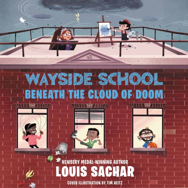 Book cover for Wayside School Beneath the Cloud of Doom by Louis Sachar