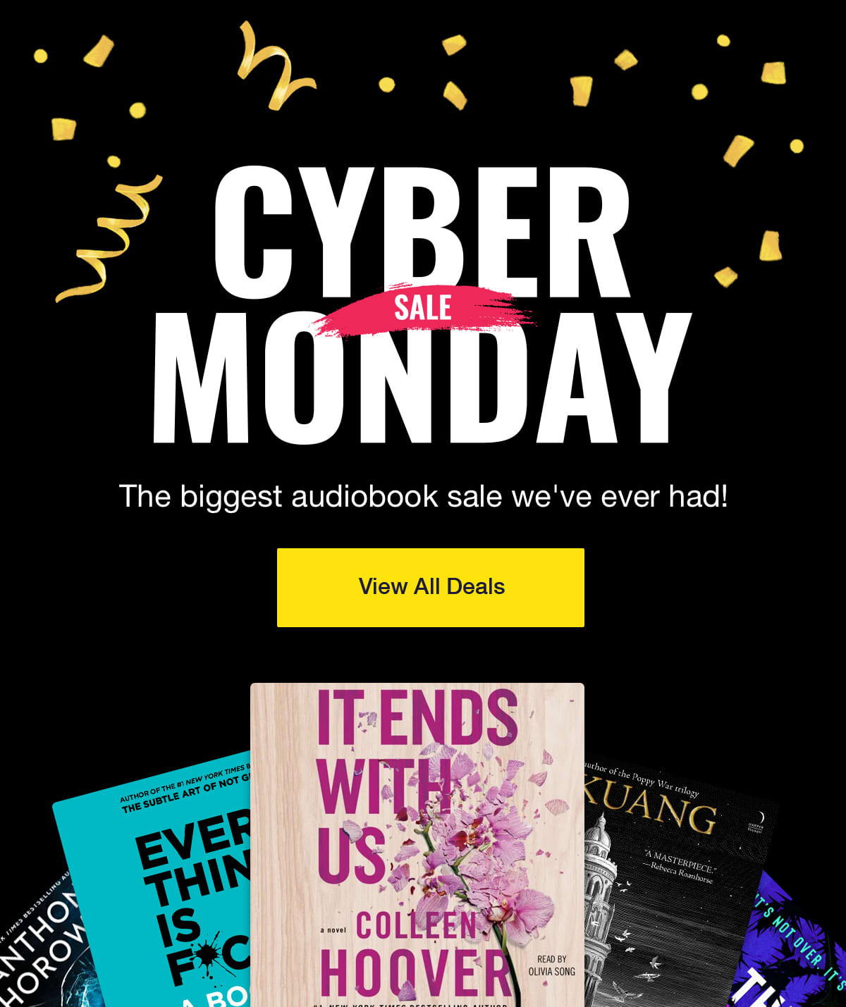 Cyber Monday sale: The biggest audiobook sale we've ever had! Click to view all deals