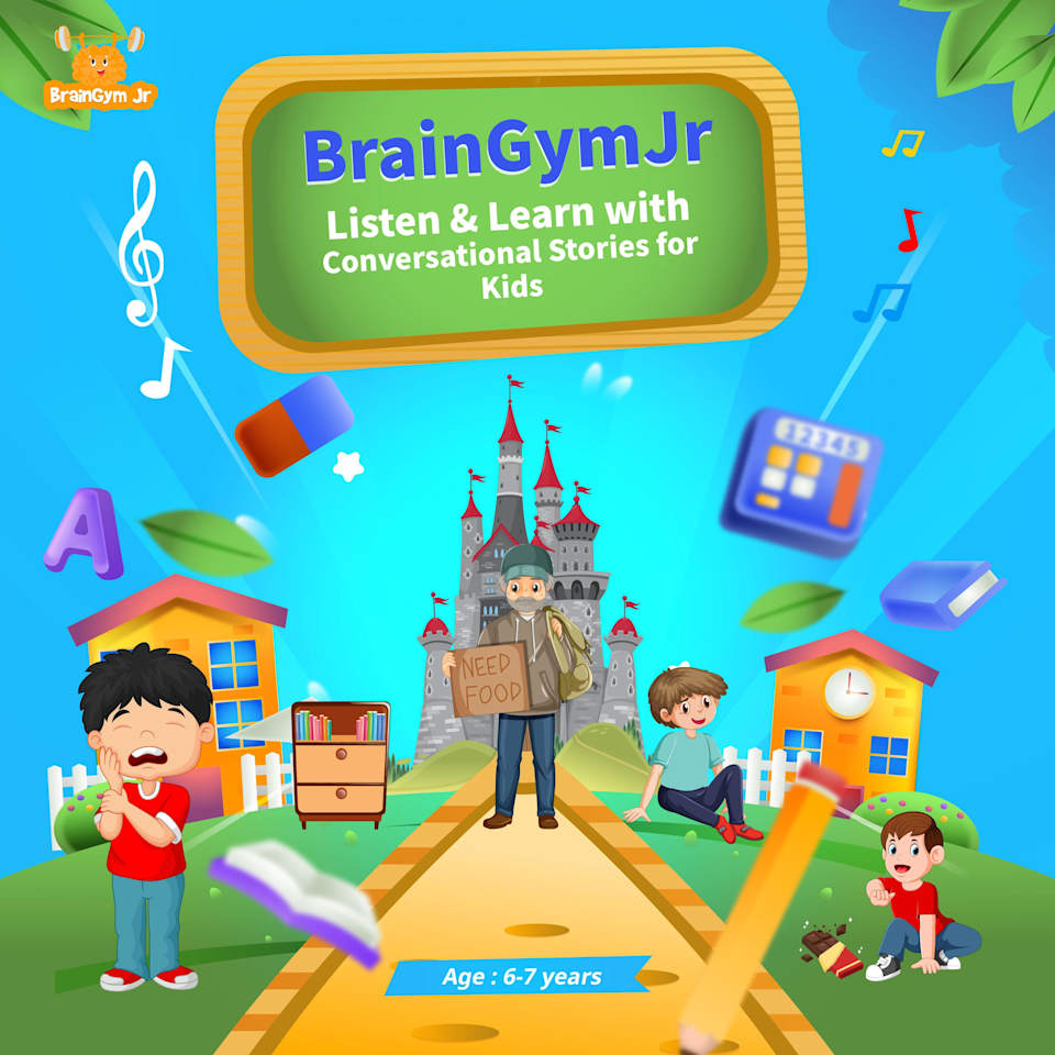 BrainGymJr : Listen and Learn with Conversational Stories for Kids (6-7 years) - Audiobook, by BrainGymJr