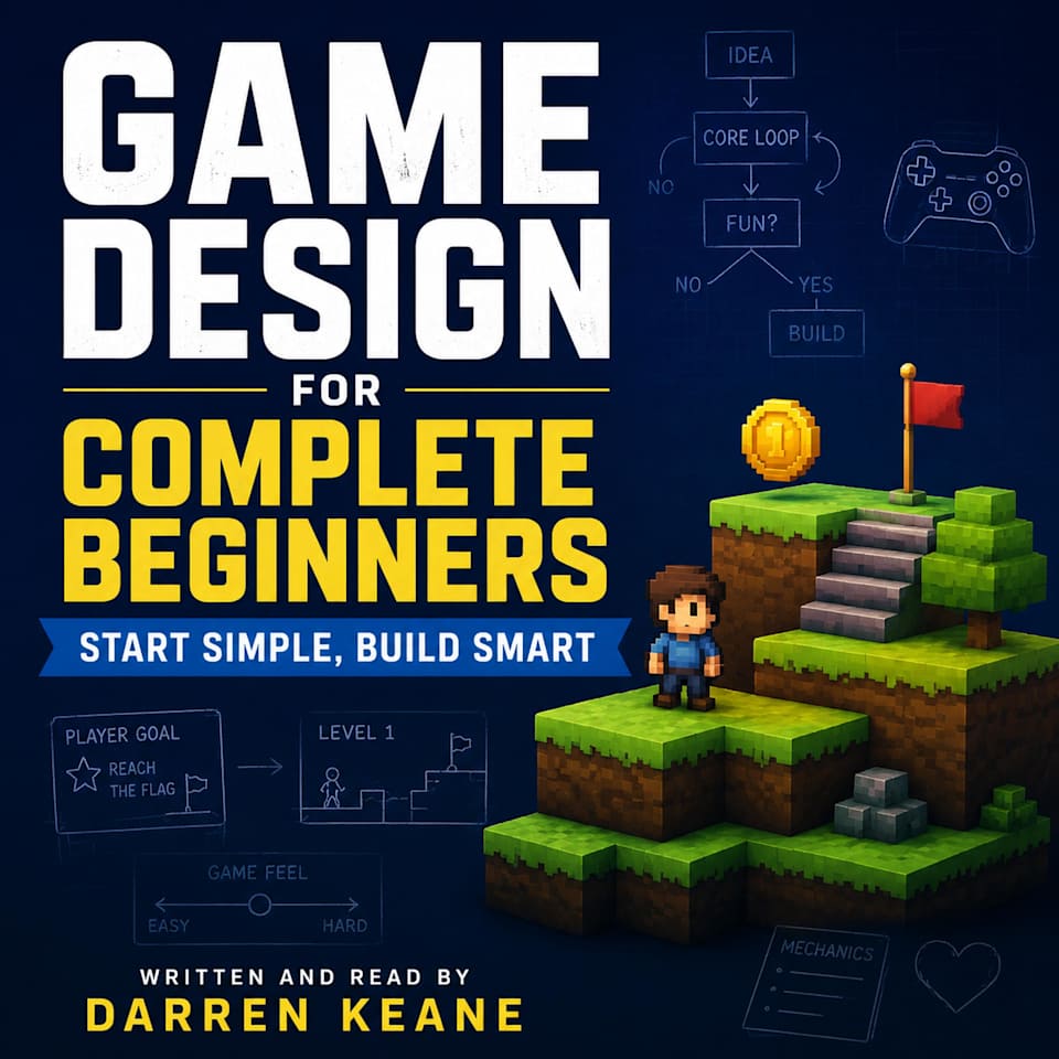 Game Design for Complete Beginners: Start Simple, Build Smart - Audiobook, by Darren Keane