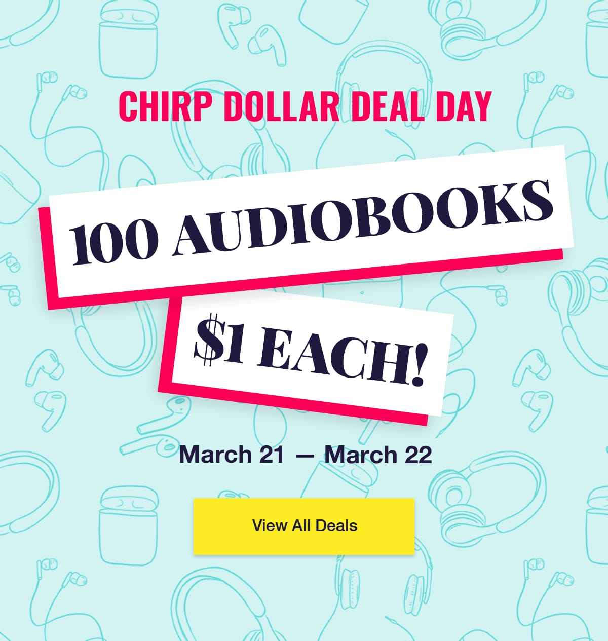 Chirp Dollar Deal Day: 100 Audiobook $1 Each