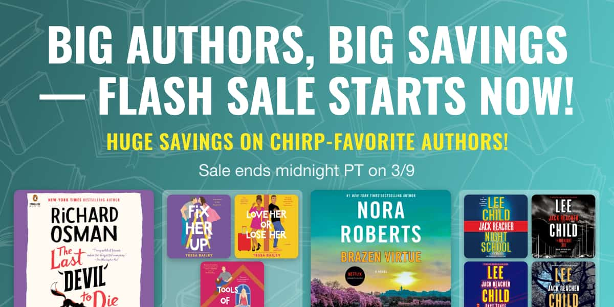 Big authors, big savings — flash sale starts now!