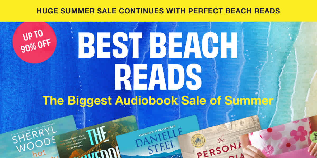 Get up to 90% off the best beach reads in the biggest audiobook sale of summer!