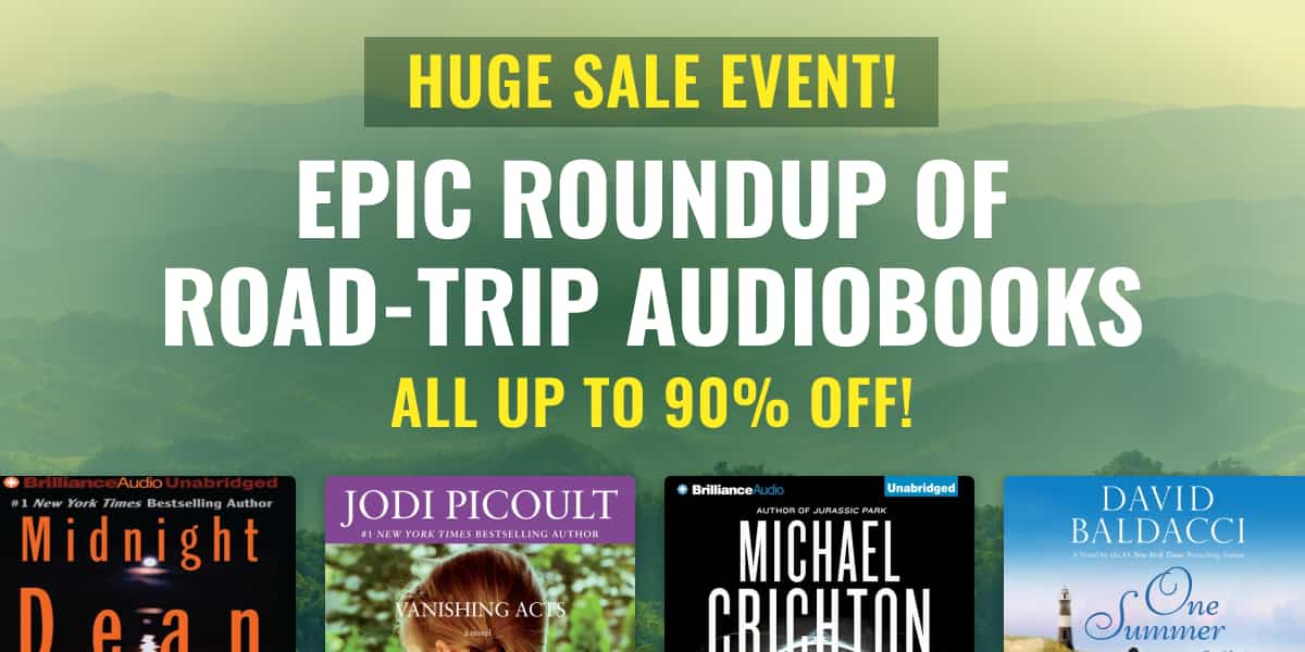 Epic roundup of road-trip audiobooks, all up to 90% off!