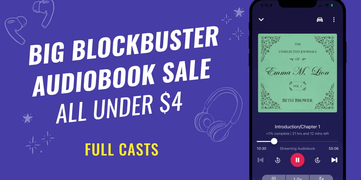 Big Blockbuster Audiobook Sale — all titles under $4!
